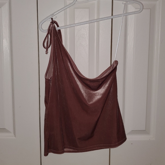 UO Velvet One-Shoulder Cami - Picture 2 of 7